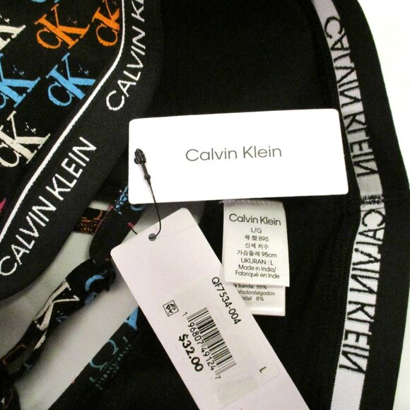 CALVIN KLEIN LOGO PULL-OVER BRALETTE – SIZE L – NWT - Picture 5 of 8